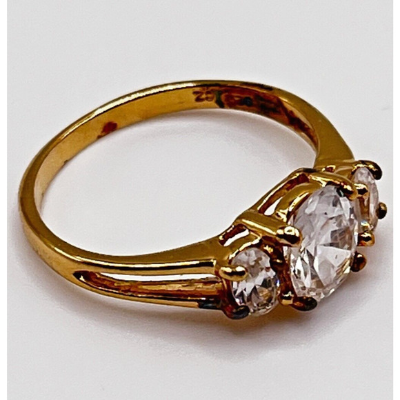 14k Yellow Gold CZ Band Eternity Ring Sz. 7.5 2.64G - Picture 5 of 10